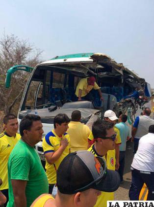 EL ómnibus que transportaba a los ecuatorianos