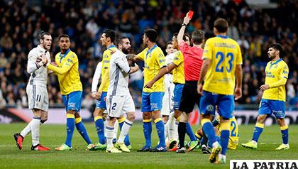 La expulsión de Bale perjudicó al Real Madrid que empató con Las Palmas (3-3) /AS.COM