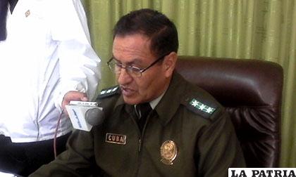 Coronel Cuba comandante departamental de Policía da a conocer el hecho