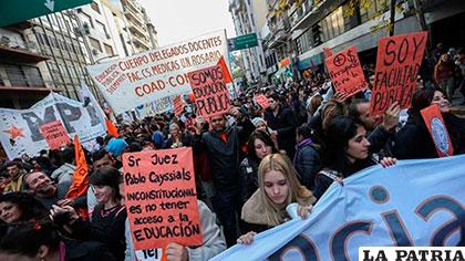 Movilizaciones de docentes en Argentina