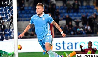 El italiano Immobile hizo doblete para la victoria del Lazio ante Bolonia