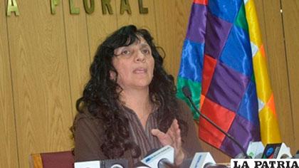 Ex ministra de Desarrollo Productivo, Verónica Ramos es directora de la Oficina Técnica para el Fortalecimiento de la Empresa Pública /ERBOL/ARCHIVO