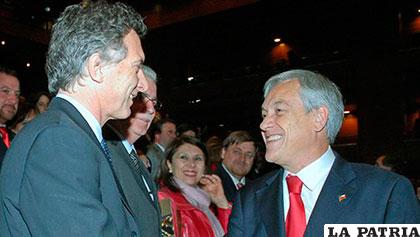 Mauricio Macri y Sebastián Piñera en una imagen tomada en 2010