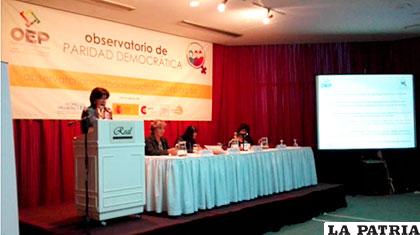 Acto de presentación del Observatorio de Paridad Democrática /ANF