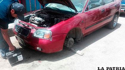 El vehículo estaba siendo reparado al momento del accidente