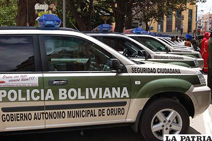 Vehículos para la policía departamental serán adquiridos con los recursos económicos para seguridad ciudadana /Archivo