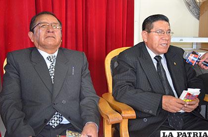 Las autoridades de la Sala Penal Nº 2 del TDJO, José Romero (der.) y Gregorio Orozco (izq.)