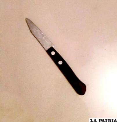 Con ese cuchillo, el joven antisocial se encargaba de amedrentar a sus víctimas