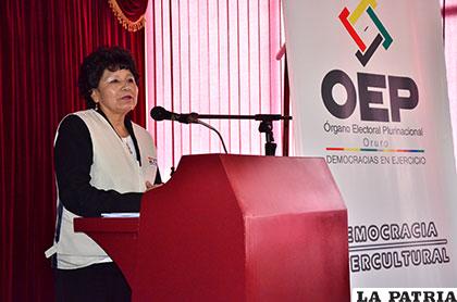 La presidenta del TEDO, Judith Ramos /Archivo
