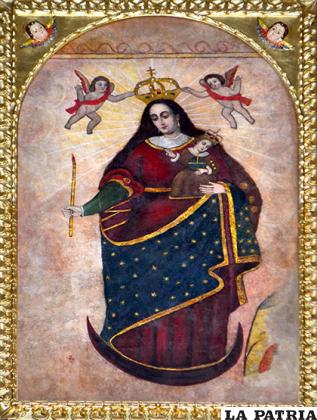 Pintura original de la Virgen del Socavón que data de 1700