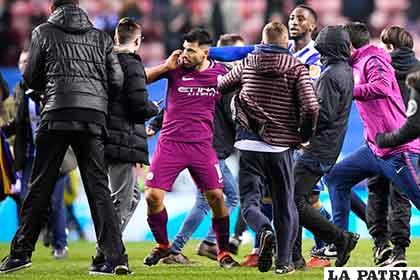 Agüero jugador del Manchester City que se vio envuelto en la trifulca