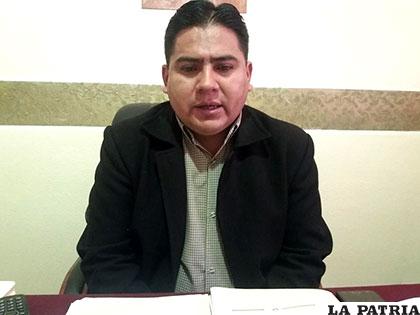 Rimmy Gonzales, ejecutivo del magisterio urbano de Oruro