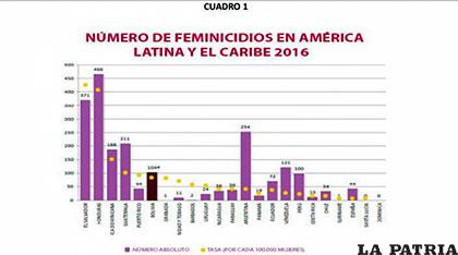 Bolivia se ubica entre los países con más casos de feminicidio /OGCM