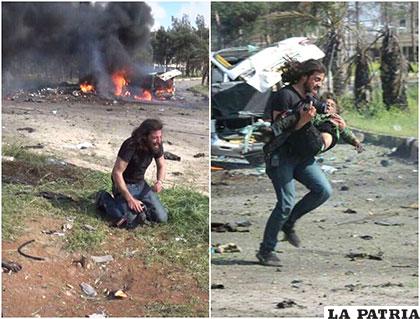 La fotografía muestra el hecho lamentable que se vive en Alepo /Spoita