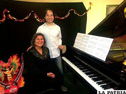 Grace Rodríguez, pianista, y Daniel Álvarez, compositor