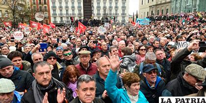 Manifestación convocada en Madrid en defensa de pensiones dignas