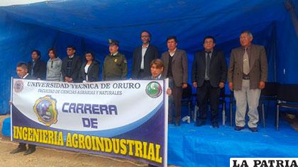 Acto de conmemoración de 11 años de la Carrera de Ingeniería Agroindustrial en Caracollo /UTO