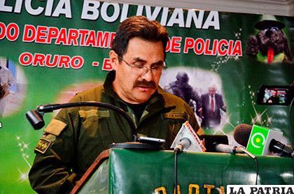 El director de la Felcc, coronel Fernando Pérez informó lo ocurrido /Archivo