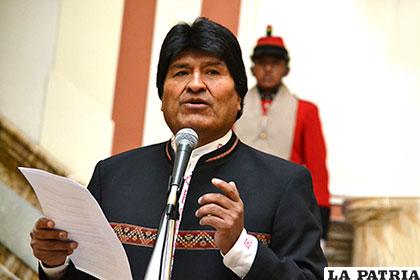 El Presidente Morales en conferencia de prensa /Diario El Día Bolivia