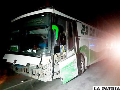 El bus 23 de Marzo que estuvo en el incidente vial