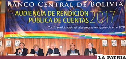 Rendición pública de cuentas del Banco Central de Bolivia (BCB) /Banco Central de Bolivia