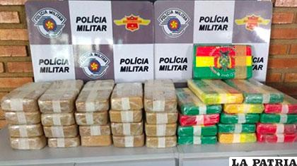 La droga comisada por la policía en Brasil /PM BRASIL