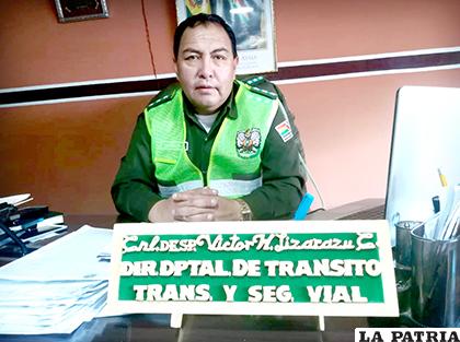 El director Departamental de Tránsito, coronel Víctor Lizarazu / LA PATRIA