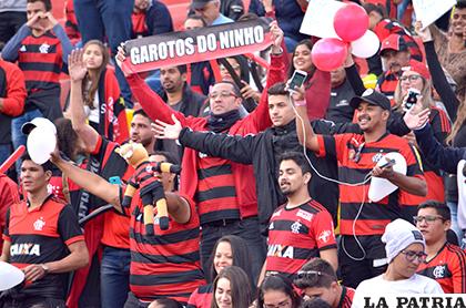 La fanaticada de Flamengo llegó en gran número al 