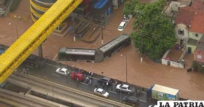 Lluvias provocaron inundaciones en diferentes puntos de la región metropolitana de Sao Paulo /NOTICIAS SIN