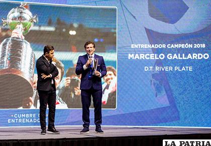 Marcelo Gallardo recibió una distinción de la Conmebol /conmebol.com