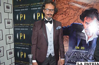 Gabriel Palenque en el estreno de la película en el Gran Rex /LA PATRIA