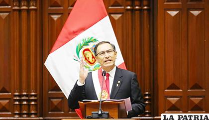 El presidente de Perú, Martín Vizcarra