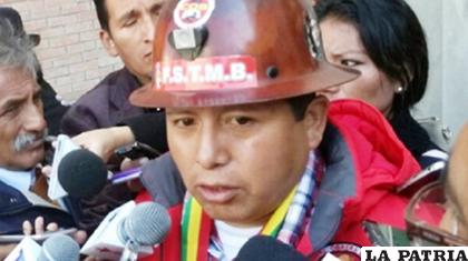 El secretario ejecutivo de la Central Obrera Boliviana (COB), Juan Carlos Huarachi /ANF