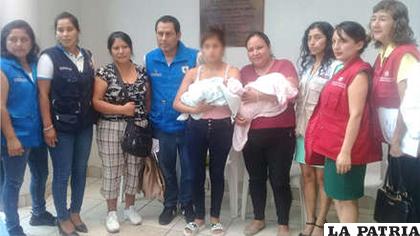 Las recién nacidas, cuyo intercambio fue denunciado ante los medios de comunicación / RPP