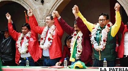Los dirigentes de Bolivia Dice No y la agrupación ciudadana ASP sellaron hoy un acuerdo político / UD