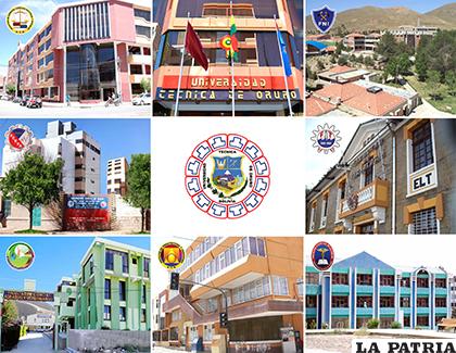 Diferentes ambientes de la Universidad Técnica de Oruro (UTO)