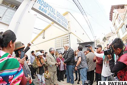 Por la mañana estuvo en el hospital general de Oruro 
/COMUNIDAD CIUDADANA	

