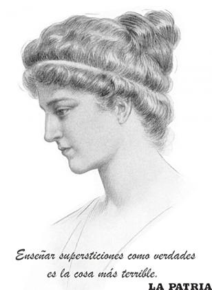 Hipatia, representación idealizada 1908 /mujeresconciencia.com
