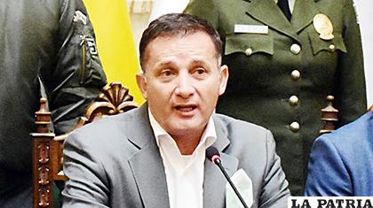 Ministro de Defensa, Luis Fernando López /LOS TIEMPOS
