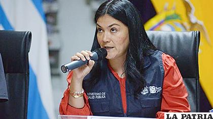 La ministra ecuatoriana de Salud Pública, Catalina 
Andramuño /EFE
