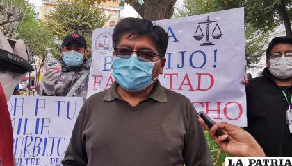 Edgar Chire, vicedecano de la Facultad de Derecho Ciencias Políticas y Sociales de la UTO /LA PATRIA