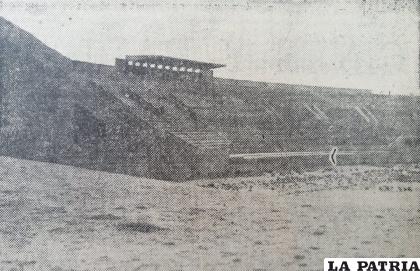 Parte de la construcción que se realizaba en febrero de 1950 /RR.SS.