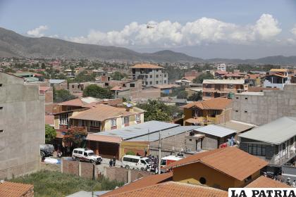 El lugar (Sacaba) donde se registró la caída de la avioneta /APG