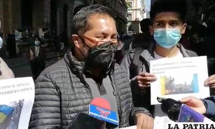El representante de la plataforma ciudadana Otra Bolivia es Posible, Iván Meléndez, convocó a las protestas /Archivo Erbol