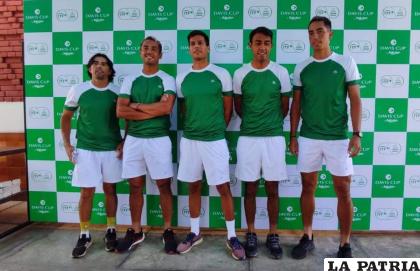 Equipo boliviano de tenis que participará en los Playoffs de la Copa Davis /FBT
