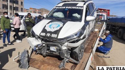 El conductor de la vagoneta policial, manejaba ebrio /LA PATRIA