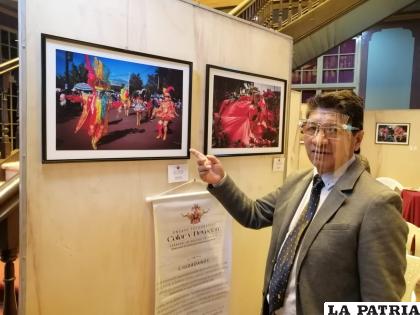 Orureño presenta fotografías del Carnaval de Bolivia tomadas en Madrid España  /la patria