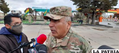 Comandante del CEO, coronel Alex García 
/LA PATRIA