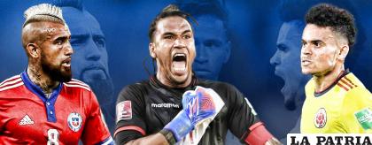 Vidal (Chile), Gallese (Perú) y Díaz (Colombia) se juegan la última chance /conmebol.com