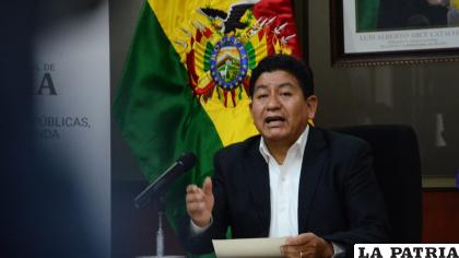 El ministro de Obras Públicas, Edgar Montaño /Archivo ABI